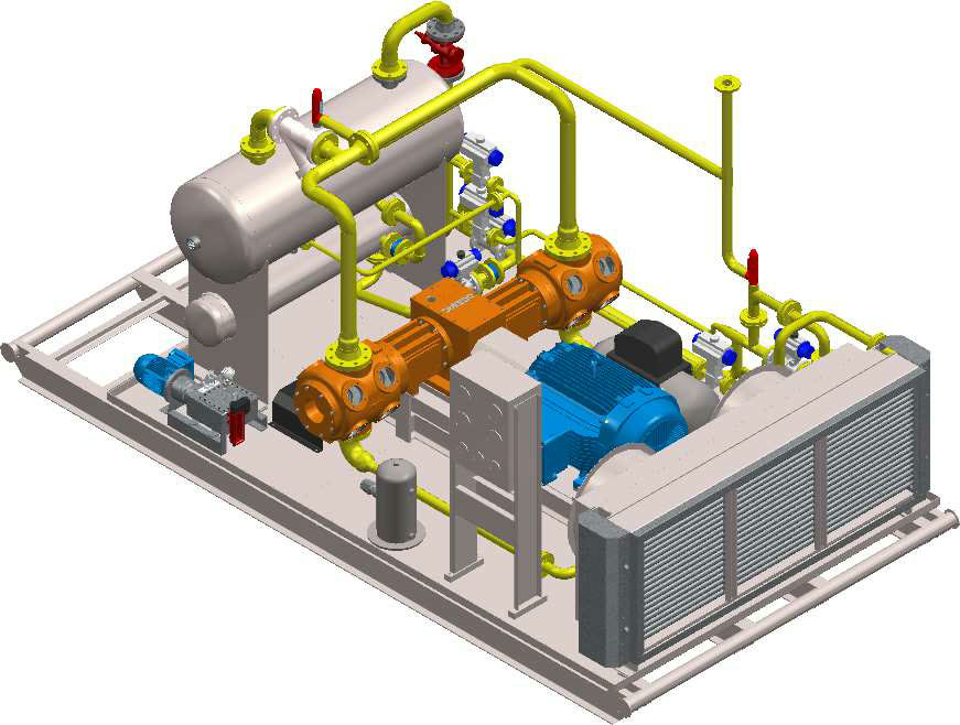 Render del compresor a pistón Diadema CBPA-125